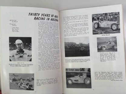 Various pictures of the souvenir program from the 15th annual 200 mile bobby ball race on Sunday November 22 1964.