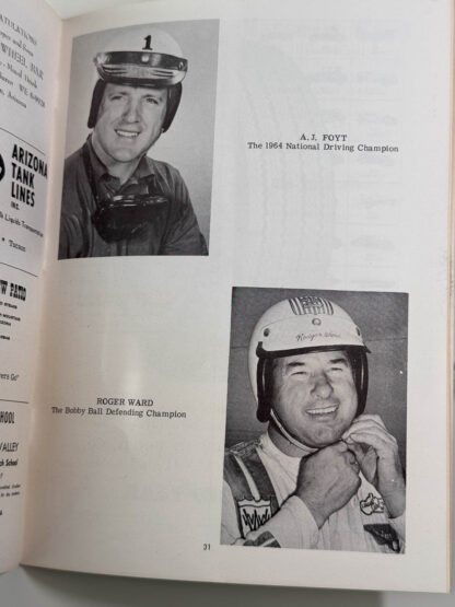 Various pictures of the souvenir program from the 15th annual 200 mile bobby ball race on Sunday November 22 1964.