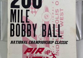 Various pictures of the souvenir program from the 15th annual 200 mile bobby ball race on Sunday November 22 1964.