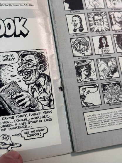 These are various pictures of the 1975 Arcade The Comics Review with the R. Crumb cover