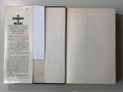 Various pictures of the 4th printing of Autobiography of Malcolm X published by Grove Press in 1965.