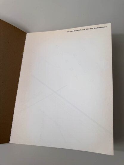 various pictures of the book Avant-Garde in Russia 1910-1930 published by Los Angeles County Museum of Art.