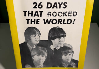 Photo of the Beatles 1964 commemorative book 26 Days that rocked the world.