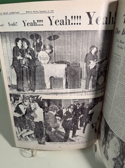 Photo of the Beatles 1964 commemorative book 26 Days that rocked the world.