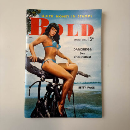 For Sale: Bold. NYC: Pocket Magazines, INC.,  March 1955 with Betty Page cover.