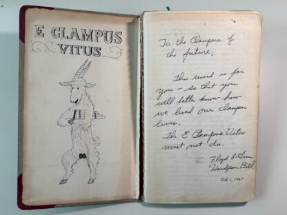 Photographs of the personal journals of Floyd Green of the E. Clamper Vitus fraternity