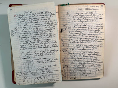 Photographs of the personal journals of Floyd Green of the E. Clamper Vitus fraternity