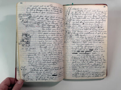 Photographs of the personal journals of Floyd Green of the E. Clamper Vitus fraternity