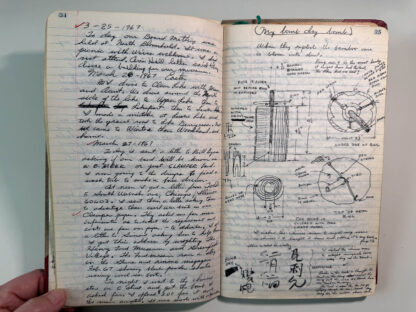 Photographs of the personal journals of Floyd Green of the E. Clamper Vitus fraternity