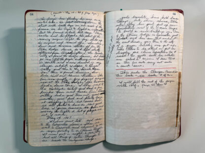 Photographs of the personal journals of Floyd Green of the E. Clamper Vitus fraternity