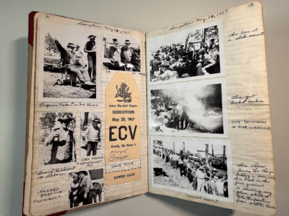 Photographs of the personal journals of Floyd Green of the E. Clamper Vitus fraternity