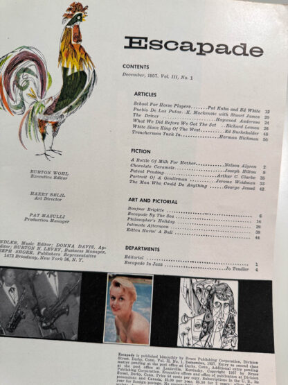 A photo of the men's magazine Escapade from December 1957.