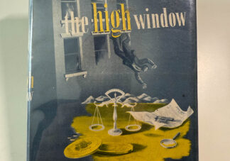 A picture of the front cover of the Tower first edition of The High Window by Raymond Chandler