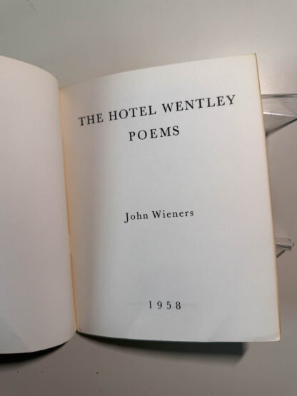 Title Page of The Hotel Wentley Poems by John Wieners