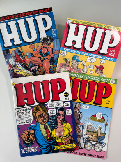 Various pictures of R.Crumb's "Hup" comics published from 1987 to 1992