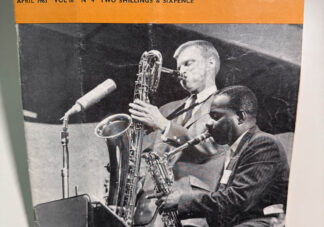 A photo of Jazz Journal with Gerry Mulligan and Harry Carney on the cover