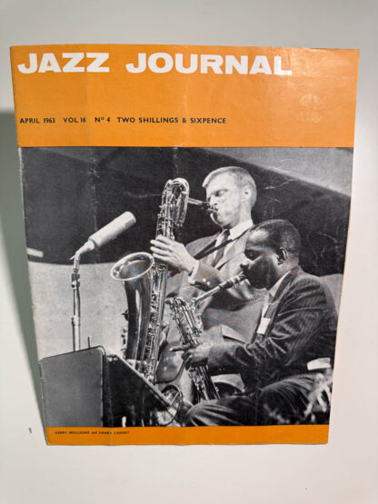 A photo of Jazz Journal with Gerry Mulligan and Harry Carney on the cover