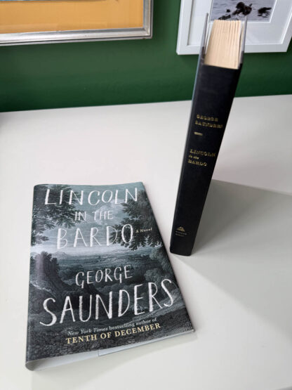 Various pictures of the George Saunders novel Lincoln in the Bardo