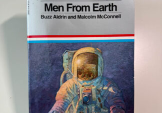 A photo of the Buzz Aldrin book Men From Earth written with Malcolm McConnell