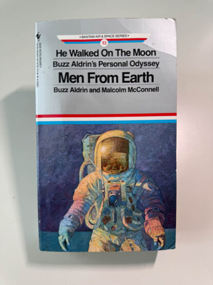 A photo of the Buzz Aldrin book Men From Earth written with Malcolm McConnell