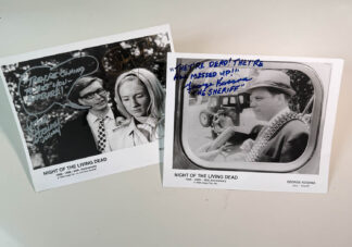 Two promotion photos from Night of the Living Dead