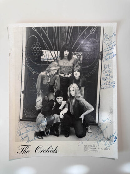 The Orchids Promotional Picture inscribed to Kim Fowley