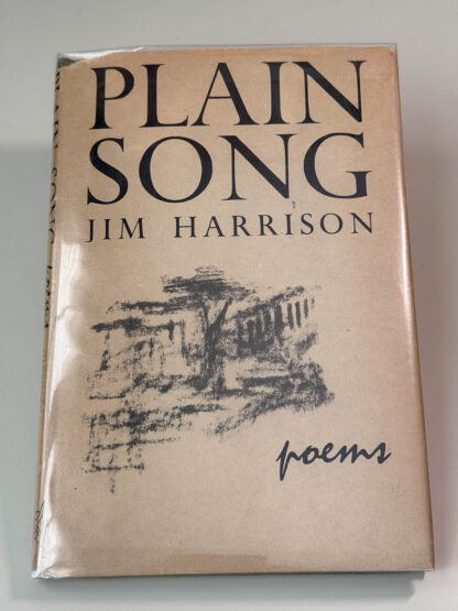 various photos of Jim Harrison's first book of poetry Plain Song.