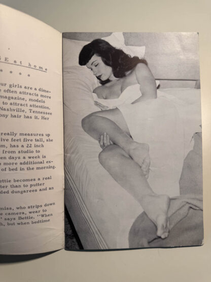 Two Bettie Page publications Presenting Bettie Page at home and Outdoors