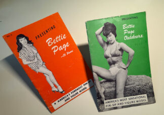 Two Bettie Page publications Presenting Bettie Page at home and Outdoors