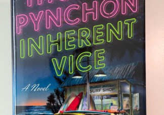 Various pictures of Thomas Pynchon's Inherent Vice.