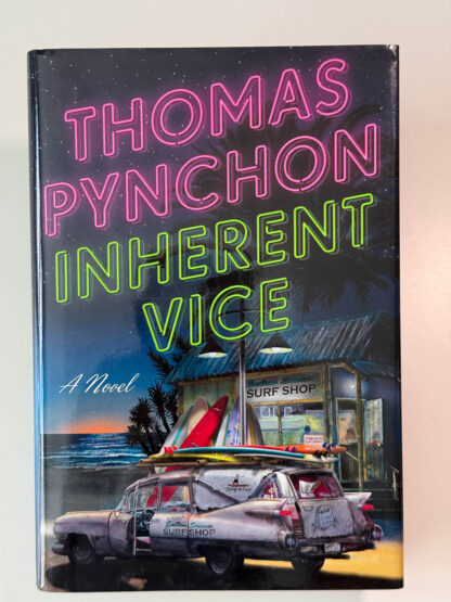 Various pictures of Thomas Pynchon's Inherent Vice.