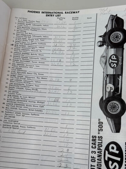 Various pictures of the Souvenir Program from the 150 Mile Jimmy Bryan USAC National Championship Race