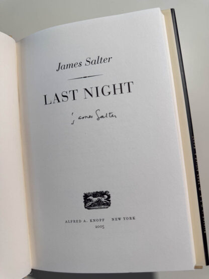 This is a picture of the James Salter book of short stories called Last Night.