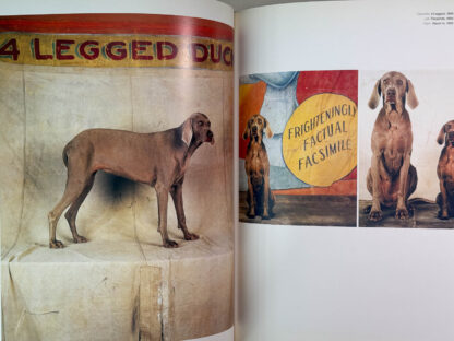 Various photos of the coffee table photobook William Wegman Polaroids.