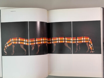 Various photos of the coffee table photobook William Wegman Polaroids.