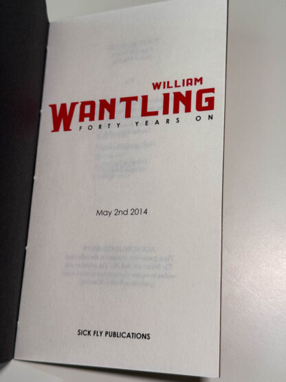 The title page of the William Wantling Book Forty Years On